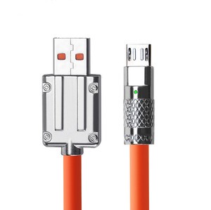 180 Degree Rotational Metal Case 3A Fast Charging USB 3.0 Type C Silicone Data Cable for Mobile Printers Cameras Earphones