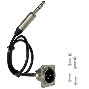 Custom Length Panel Mount XLR 3 Pin Female to 6.5mm TRS Male Microphone Cable Extension for Mixer