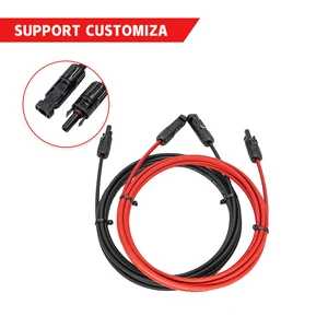 Solar PV Cables Connector Copper Extension 4mm2 6mm2 Power 1500V 30A for IP67 High Voltage Solar DC Cable for Solar Panel