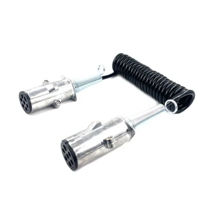 Autone TC306S 24V 7 Pin Trailer Cable Semi-Trailer Spiral Wire Assembly with TPU Jacket and ISO 1185 Trailer Connector