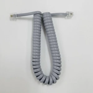 OEM/ODM CAT 3 RJ9 RJ10 RJ11 RJ22 Copper Conductor Coiled Spiral Handset Telephone Cable