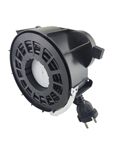 Factory Wholesale 2CORE 0.75mm2 8m Small Retractable Extension Cable Reel DYH-2109 Black PP Plastic C9 End for Home Appliance