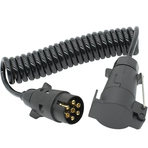 7 Pin Trailer Truck Light Board Extension Cable Lead Male to Female Wire Plug Socket Wire Part Couplings Circuit Plug Socket