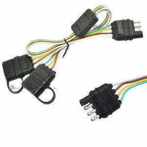 Heavy Duty 2/4/5 Way Male Female Trailer Plug Cable 12V 24V Truck Power Cable Assembly with Copper Conductor and PVC New 2023