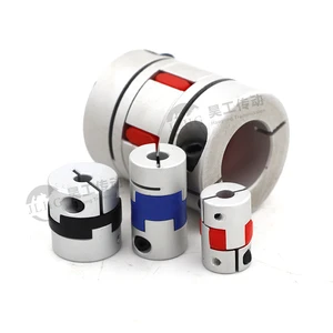 Manufacturer Customizable Aluminum Alloy Servo Motor Connector Elastic Screw Clamping Coupling Flexible Shaft Encoder Coupling