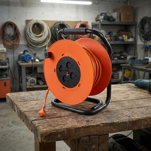 Israel Extension Power Cord Cable Reel With 16A 3 Pin 4 Outlets Sockets and 25/30/40/50M H05VV-F 3*1.5/2.5MM Cable
