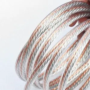 High Quality Transparent Speaker Cable 10AWG/12AWG/14AWG/16AWG/18AWG Pure Copper 100M/REEL