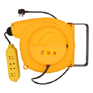 Custom 15m 25m 50m US EU Abs Fireprool Power Cord Reels Electric Extension Cable Reels Retractable Power Cord