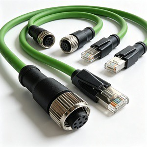 XIN YING Custom M12 RJ45 8 Pin A-Code IP67 Oxygen-Free Copper Industrial Ethernet Cable Assembly for Machines Double PVC Jacket
