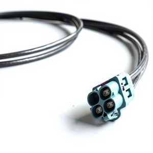 For RG174 Series Automotive Waterproof Shielded Twisted Pair Coaxial Wiring Harness With Plastic Casing