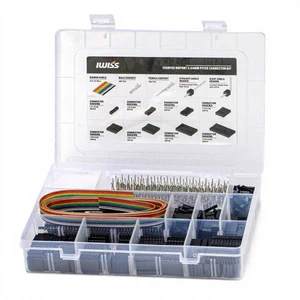 1550PCS 2.54mm Pitch Dupont Connector Kit Copper Contact Nylon Housing Includes Pin Headers Jumper Wire Crimp Pins for RC Servo