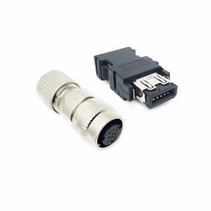 Industrial High-power Servo Dedicated Connector MR-J3SCNS Connector Kit, Straight Head, Elbow, Direct Insertion, Threaded