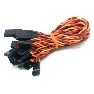 Futaba JR Male Female Anti-Interference Servo Extension Cable 22AWG Twisted Wire for RC Helicopter Car Parts 100mm 150mm