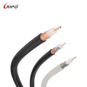 Factory Direct Ripo RG59/RG11 Coaxial Cable | 75 Ohm Pure Copper Solid Conductor PVC PE Jacket 305M/1000ft Bulk Reel for