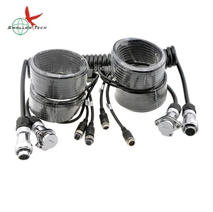 7pin Truck Trailer Truck Cable Connector Male to Female 2way for 2 Cameras CABLE