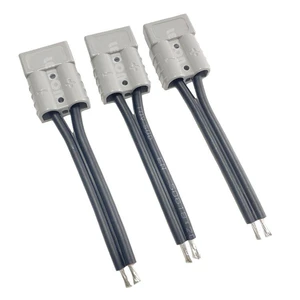 50A Grey PVC Insulated Copper Battery Connector Cable IP67 Rated 600V Low Voltage for Solar Wind Energy Systems Forklifts Red