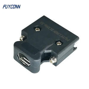 SCSI 20 Pin Mini Solder Type Servo Connector, SCSI MDR Connector 20pin Solder Male SCSI Connector with Screws Type Plastic Cover