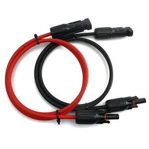PV Solar DC Cable 4mm2 6mm2 Solar Panel Cable PV Compatible with Female and Male Connectors