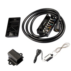 7 Way American Trailer Cable Wiring Harness with Junction Box Include Breakaway Switch and Plug Holder Trailer Accessories