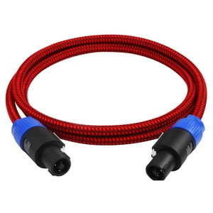 HiFi Premium 4-Core OFC Copper Speakon Speaker Cord Professional Outdoor Stage Audio Amplifier Speaker Connection Cable