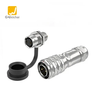 IP67 Copper Zinc Alloy Housing Aviation Plug Socket Quick Connection Waterproof 2/3/4/5-Pin Electrical Wire Cable For Power