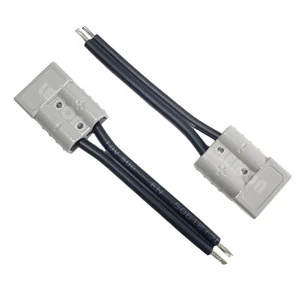 50A Grey Battery Connector Cable Red and Black Battery Wire for Solar and Wind Energy Systems Battery Connections Forklifts
