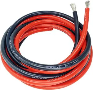 8 AWG Silicone Wire Ultra Flexible 8 Gauge Stranded Wire 1650 Strands 0.08mm Tinned Copper for Household Battery Solar Inverter