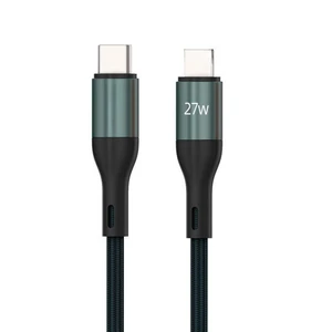 27W USB-C Fast Charging Cable Aluminum Alloy Nylon Braided Pure Copper Conductor for IOS Android Camera Mobile Phone Earphone