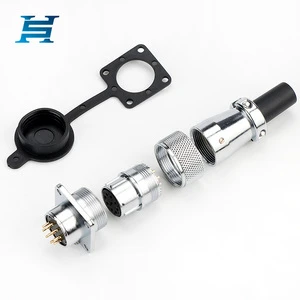WS20 Aviation Plug Reverse Nut Female Connector (Brass IP65) 2-12 Pin Aerospace Industrial Automation Frequency Converters Servo