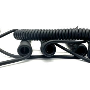 4-5 Cores High Elasticity Spiral Retractable Copper PVC Insulated 8-Pin Power Spring Cable for Home Appliances