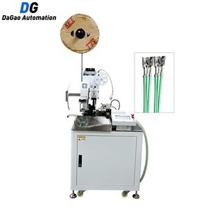 Automatic Cable Cutting Machine Fully Automatic Single Head Cable Wire Cutting, Stripping, Twisting & Terminal Crimping Machine