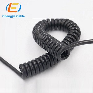 Spring Coiled Electrical 2 3 4 5 6 7 Core Matt or Glossy Electrical Spring Spiral Coiled Retractable Coiled Electrical Cord