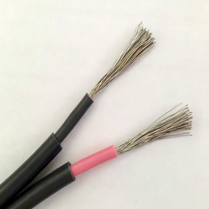 High Temperature Resistant Twin Solar PV Cable 1000V Cross-linked Halogen Free Sheath for Outdoor Solar Power System