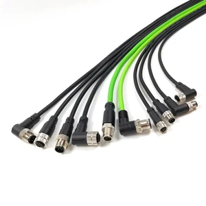 M8 Sensor Cable with 3 4 5-Pin M12 Ethernet Connector round Copper Contact 4in 5pin 8pin 12pin X D a Cod