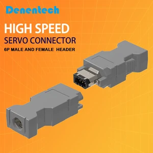 Denentech Factory Direct Sale IEEE 1394 SM-6P Connector Encoder Plug Male Servo Connector for Sale