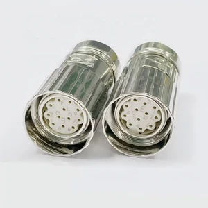 In Stock M23 Servo Motor Plug 6FX2025-0SP12 6 7 9 12 17 Pin Straight Female Male Cable Connector for Robotics & Motion Control