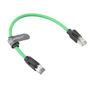Industrial 100Mbps Cat5e Plastic Ethernet Cable Right-Angle Connectors High Flex Drag Chain for Automation Robot AGV Camera