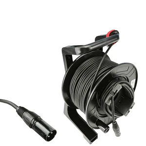 Professional XLR 3 Pin Male Female 50m Microphone Cable Reel with Foil Braid Shielding Low-Latency for Speaker Stage Performance