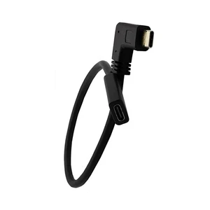 Eco Friendly USB 2.0 3.0 3.1 3A Fast Charging Braid Mobile Phone Camera Right Angle Micro-USB Male Female Cables for Computer