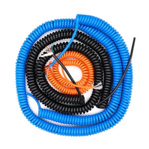 OEM Flexible Spiral Cable Cord 2 3 4 5 Core Electrical Control Connect Curly Coiled Cable Line