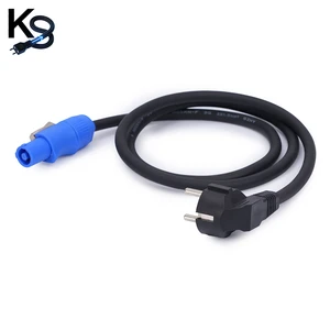 Professional Stage Light Audio Braided Oxygen-Free Copper Powercon Male Female Connector 16awg 3*1.5mm 3pin Core Cable Cable