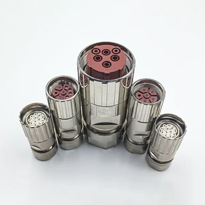 M23 17pin Female Servo Motor Connector Signal Encoder Plug Circular Connector for Factory Automation