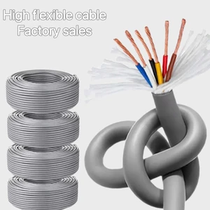 Factory TRVV High Flexible Control Cable Pure Copper 2/3/4/5/6/8/10/15/20 Stranded Core 20/35/50/60/70 Mm² CNC Robot Tank PVC
