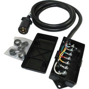 7 Way Trailer Plug Cord ATV UTV RV Inline Pre-Wired 7 Pin Trailer Cable with Junction Box