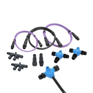 N2K NMEA 2000 Starter Kit Drop Cable Terminator T-Connector Wire M12 5pin Connector M12 Waterproof Cable Connector