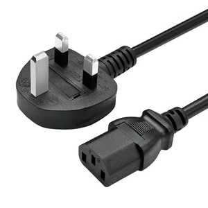 UK Power Cable Black Replacement AC Power Supply Cable Monitor Power Cable