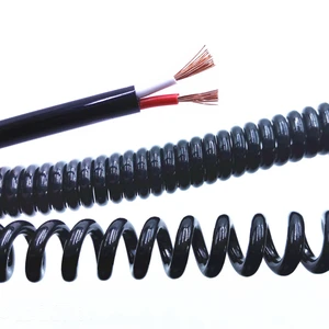 TPU Electrical Multi-Core PVC 2 3 4 5 6 8 Core Spiral Spring cable 1.2m 2.5m 3.7m Stretchability 0.2-2.5mm² for Building 300v
