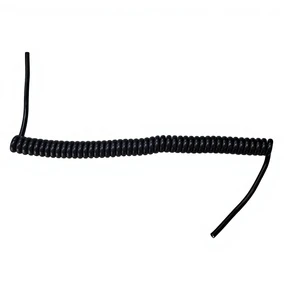 Custom 4 Core Coiled Spiral Cable | Spring Extension Wire Harness PVC Copper Conductor for Industrial Automotive Electronic Use
