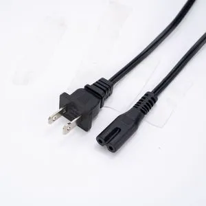 US 2-Pin Power Cable C8 AC Power Cord Stripped Female End NEMA Home Appliance/Customer Electronics Male End Type CEE Copper PVC