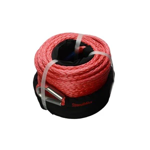 JINLI 12V Electric Winch Rope 50FT Synthetic Cable, Heavy-Duty 27,000Lbs Pulling Capacity for 4x4 Off-Road/UTV/Trailer Recovery